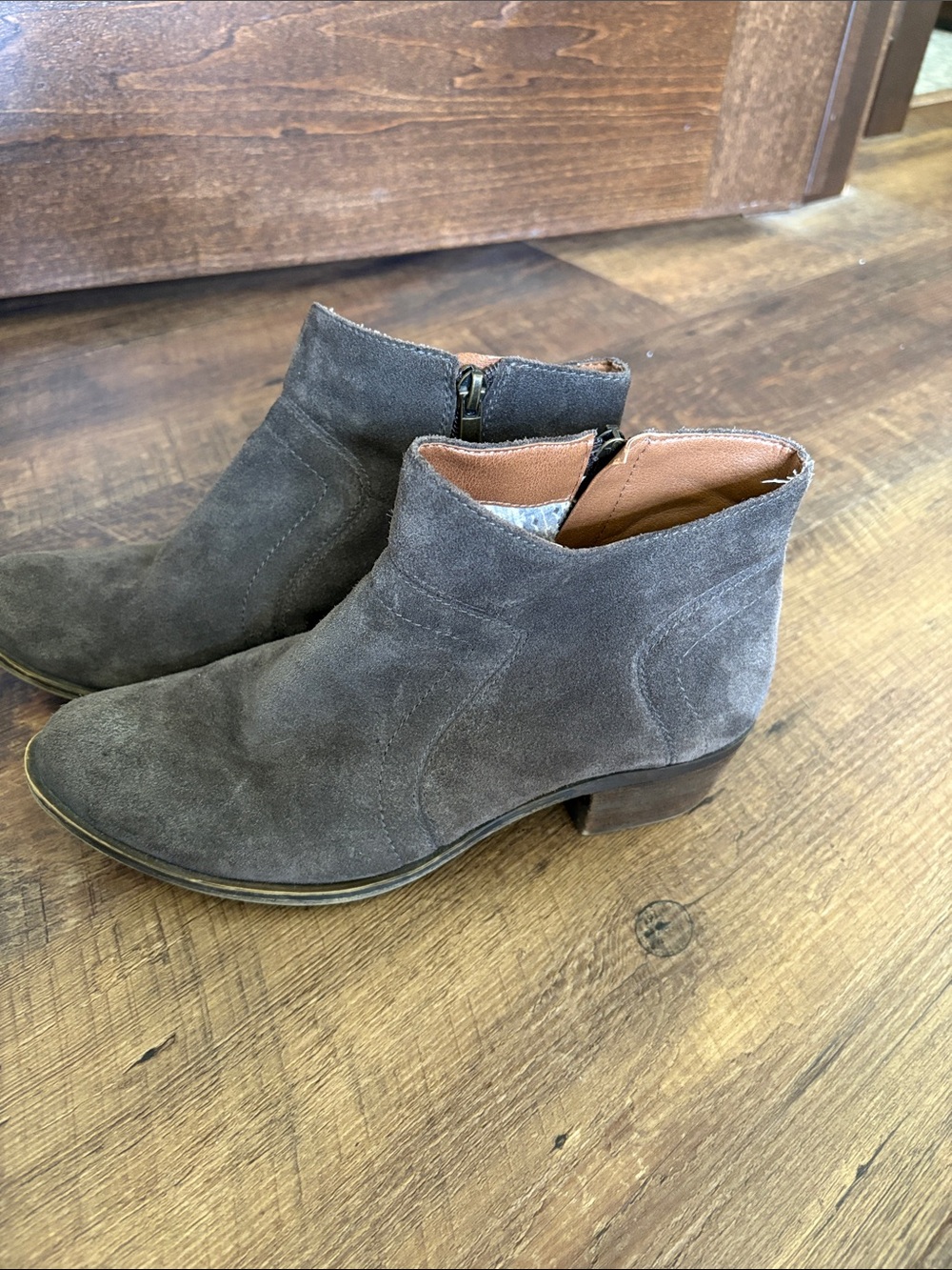 Lucky Brand Brown Suede Ankle Booties